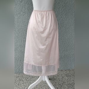 Ashley Taylor Light Pink Midi Slip Skirt